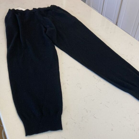 NEW Quince 100% Cashmere Black Joggers with pockets Medium - Picture 7 of 8